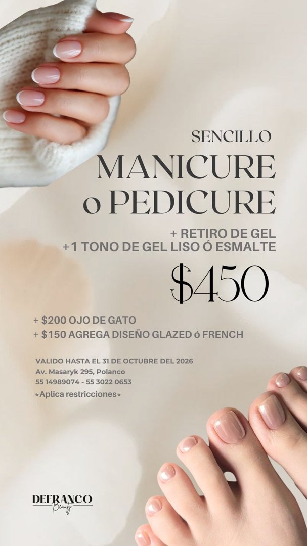 Anuncio de Defranco Beauty / SPA: Manicure/Pedicure