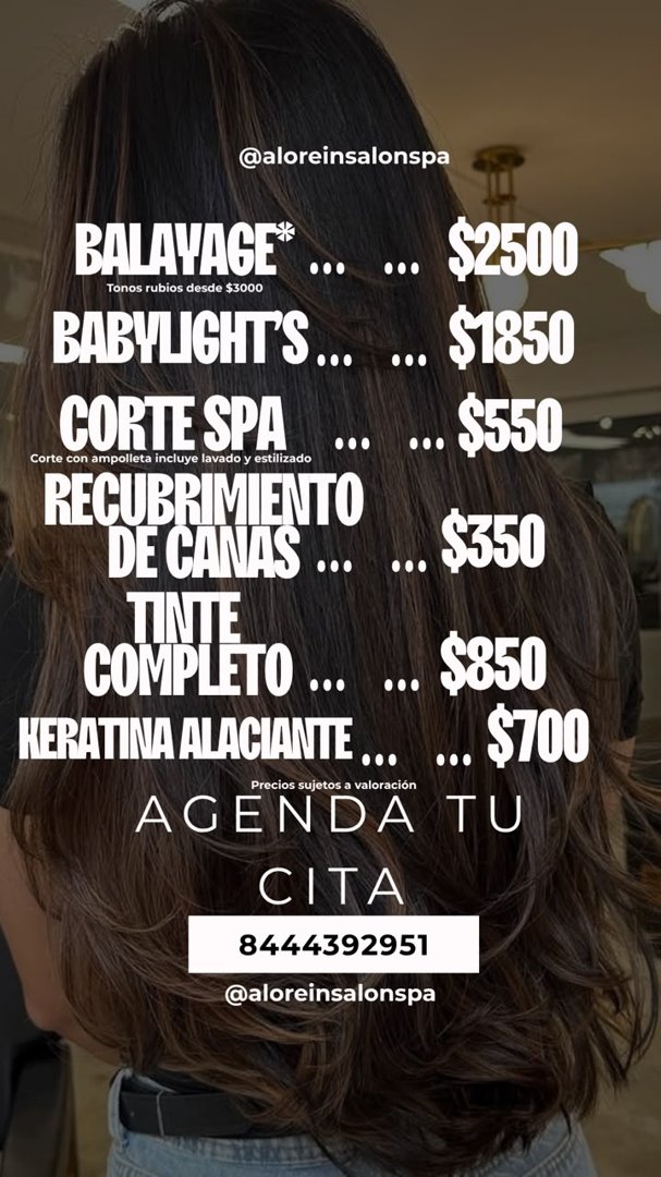 Anuncio de ‎A Lorein Salon Spa: corte y tratamientos capilares