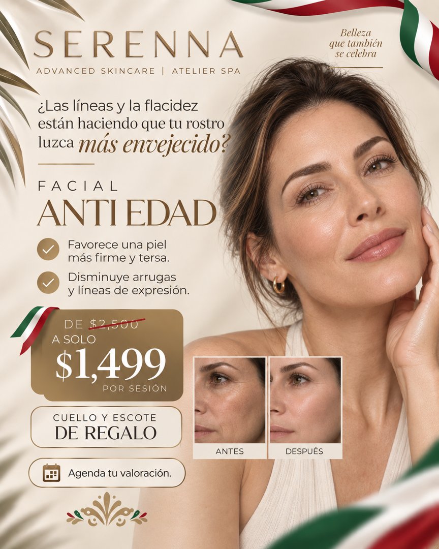 Anuncio de Serenna Advanced Skincare Spa: Facial anti edad