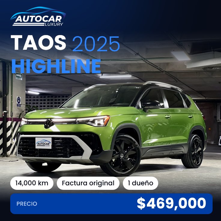 Anuncio de AutoCar Luxury: Volkswagen Taos 2025 Highline