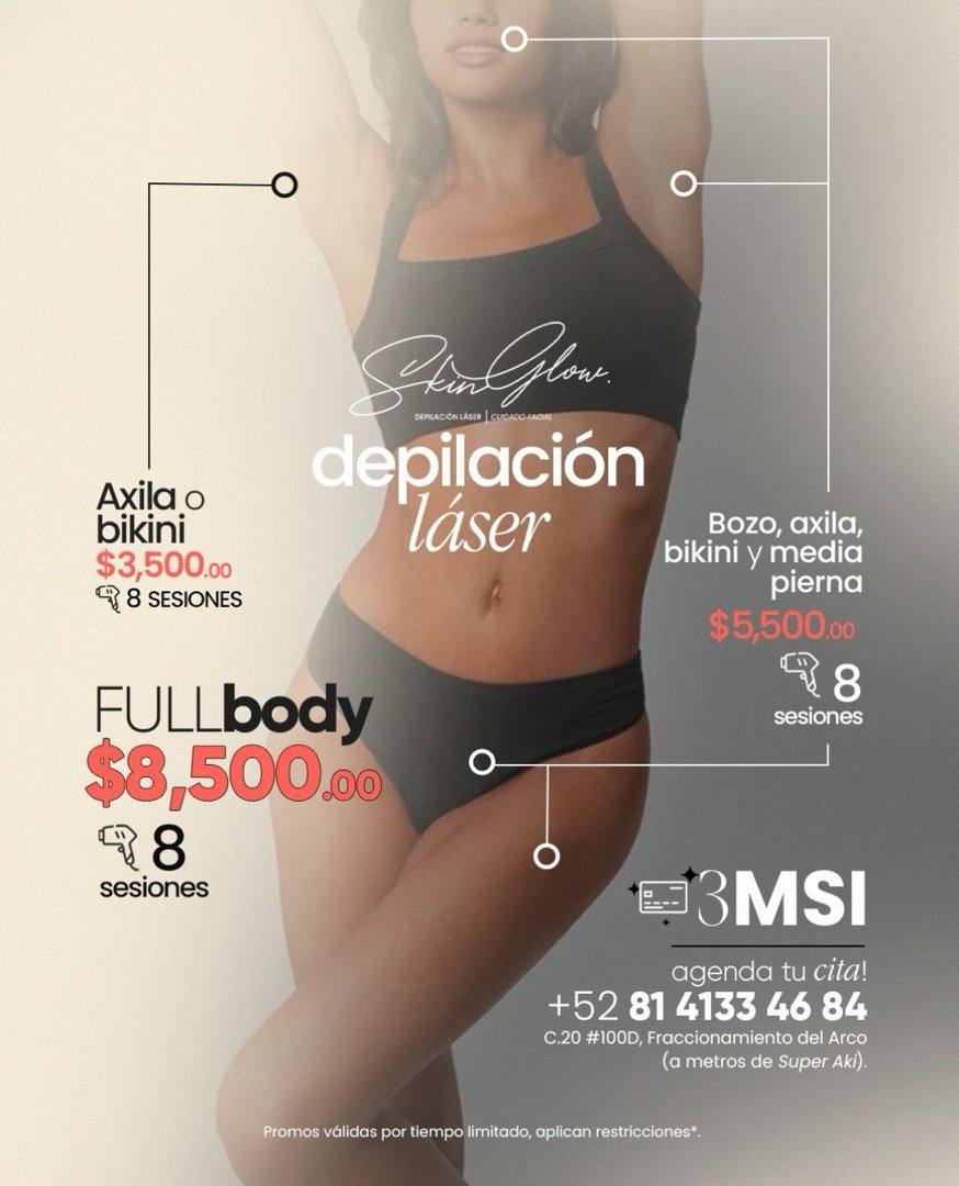 Anuncio de Skinglow: depilación láser