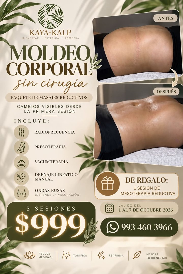 Anuncio de Kaya-kalp: moldeo corporal