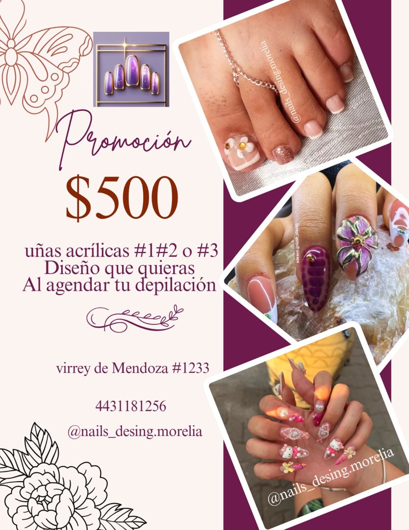 Anuncio de Musa Beauty Bar: uñas acrílicas y depilación