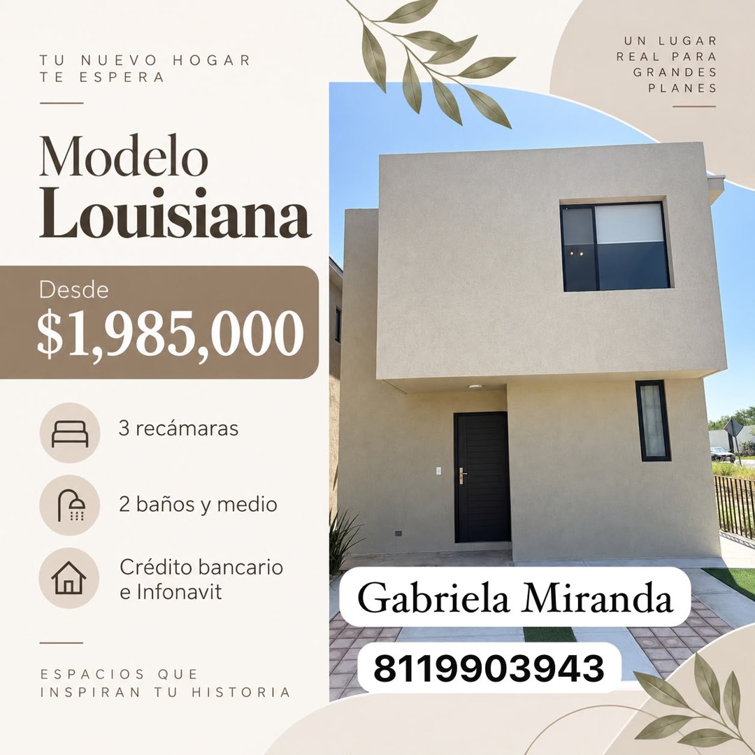Anuncio de Karla Gabriela - Asesora Valle Condesa: casa modelo Louisiana