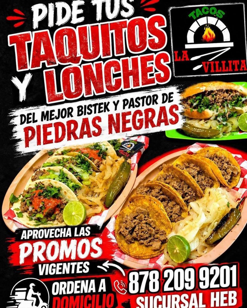 Anuncio de Tacos La Villita: tacos y lonches