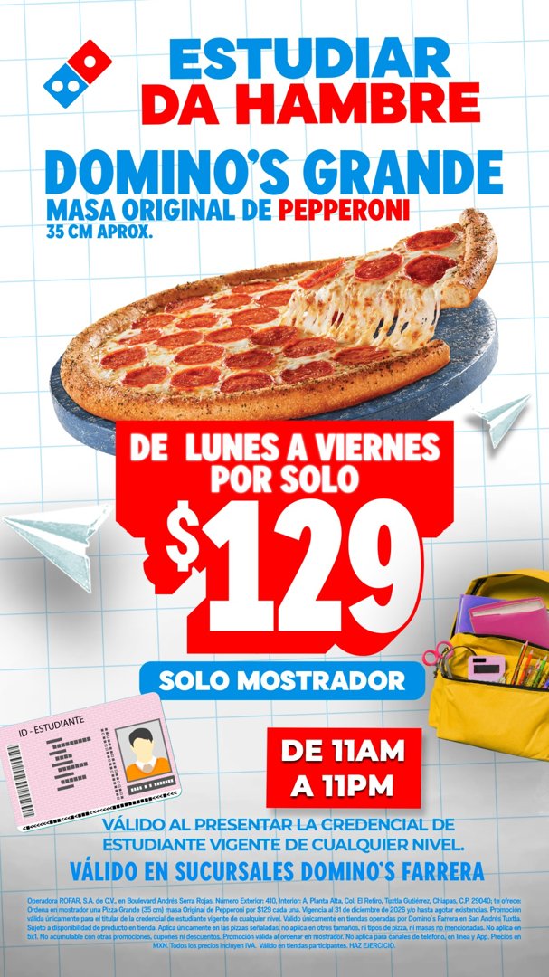 Anuncio de Dominos Farrera