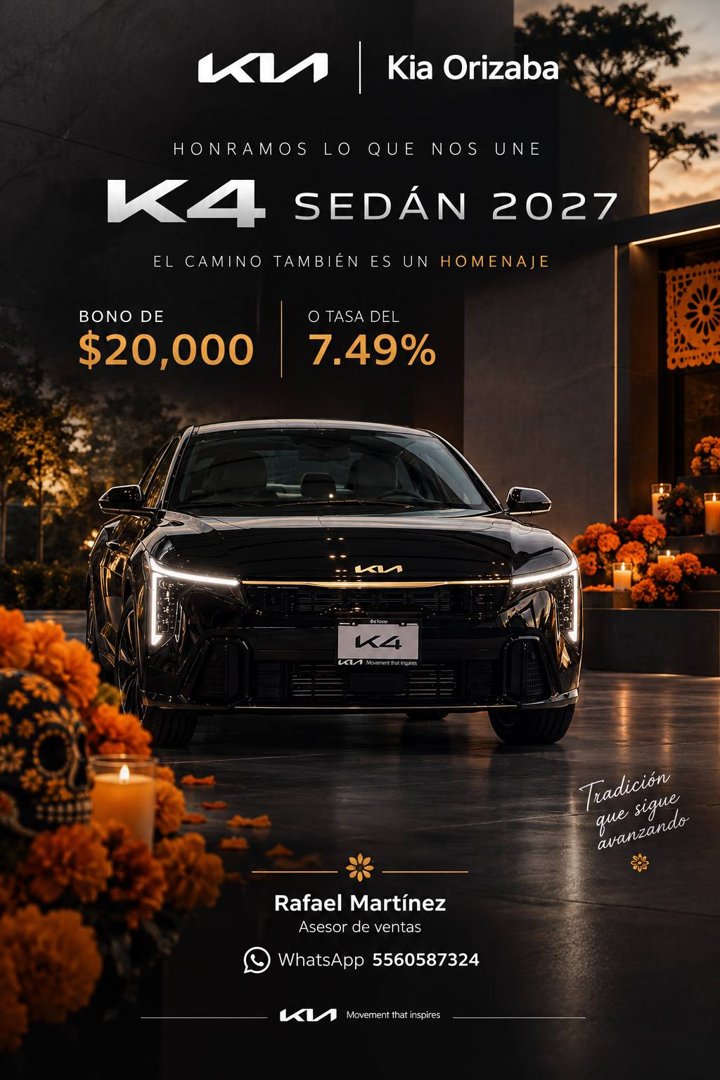 Anuncio de Rafael MF Asesor Comercial: K4 Sedán 2027