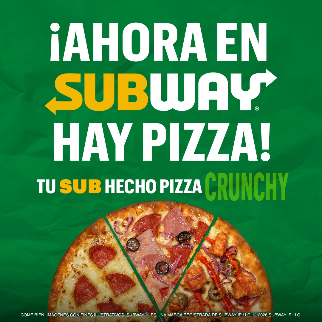Anuncio de SUBWAY México: pizza
