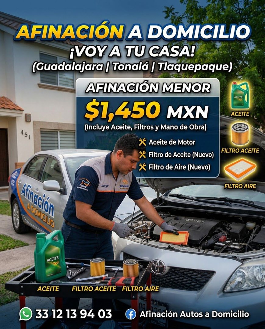 Anuncio de Afinacion autos a domicilio: afinación a domicilio