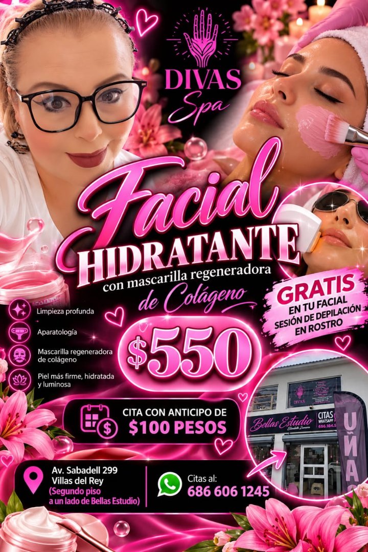 Anuncio de divas Spa: Facial hidratante