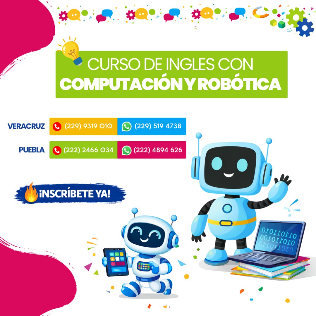 Anuncio de CDT Premier: Curso de inglés con computación y robótica