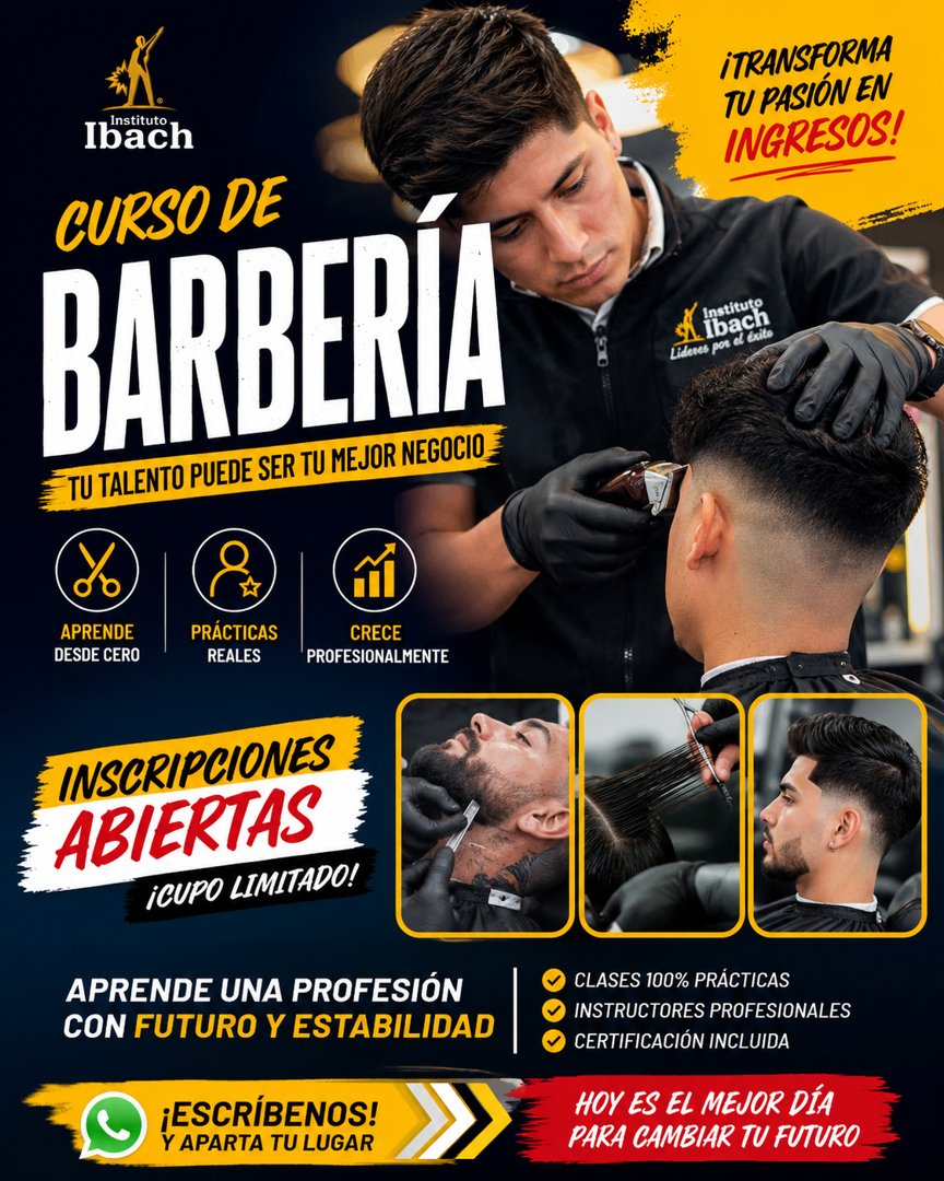 Anuncio de Cursos Ensenada B.C - Escuela de belleza: Curso de barbería