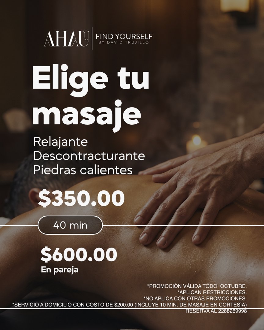 Anuncio de AHAU: masaje